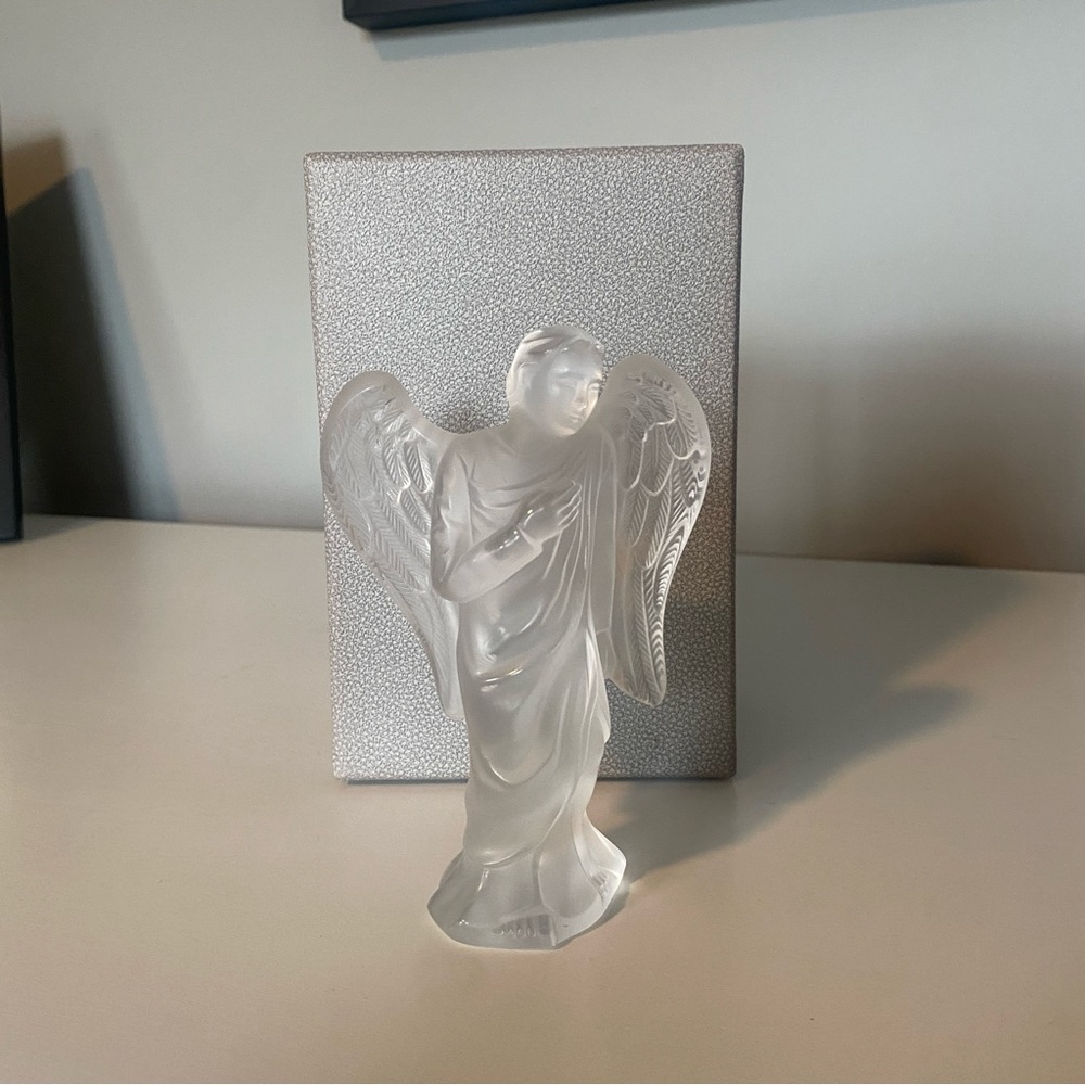 Lalique Crystal Angel Gabriel Statue
